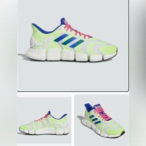 Men adidas Lime Green and Navy Athletic Shoes